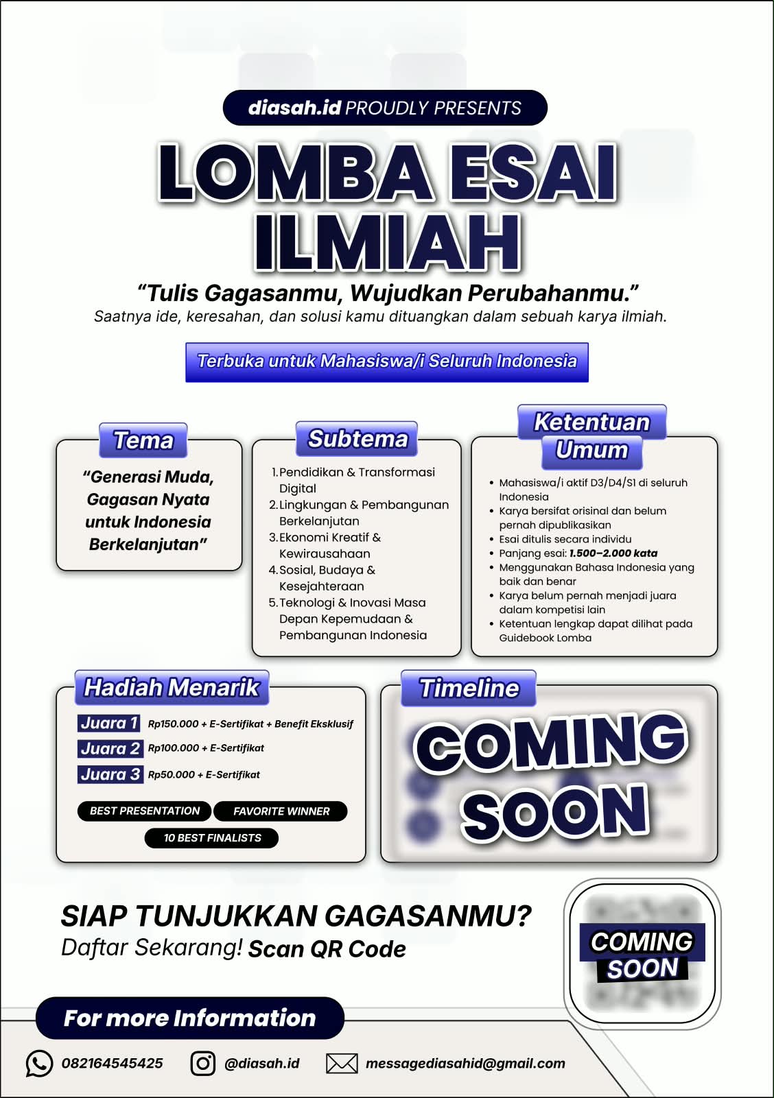Poster Event Lomba Esai Ilmiah